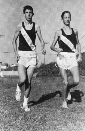 Ron Johnson (deceased) and Rick Tussing, part of West Highs highly successful cross-country and track team. For those who remember him (and we do), Ron was one of the fastest athletes in the whole of the USA while at West.